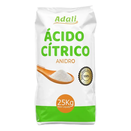 Ácido Cítrico Anidro 25kg -  Grau Alimentício - 100% Puro