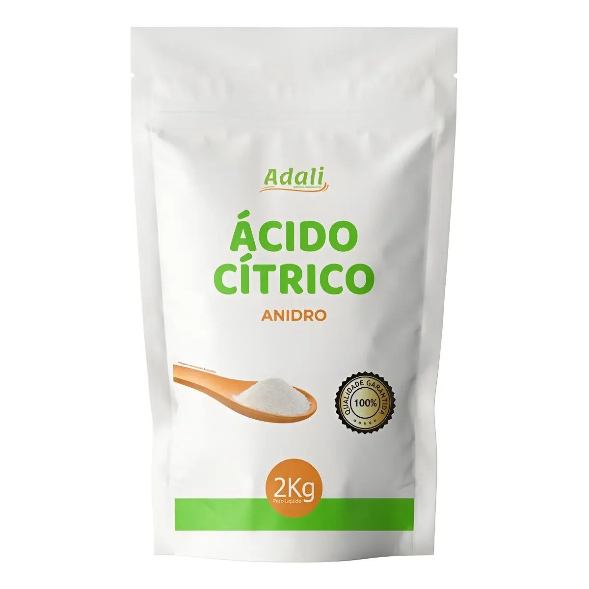 Ácido Cítrico Anidro 2kg - Grau Alimentício - 100% Puro