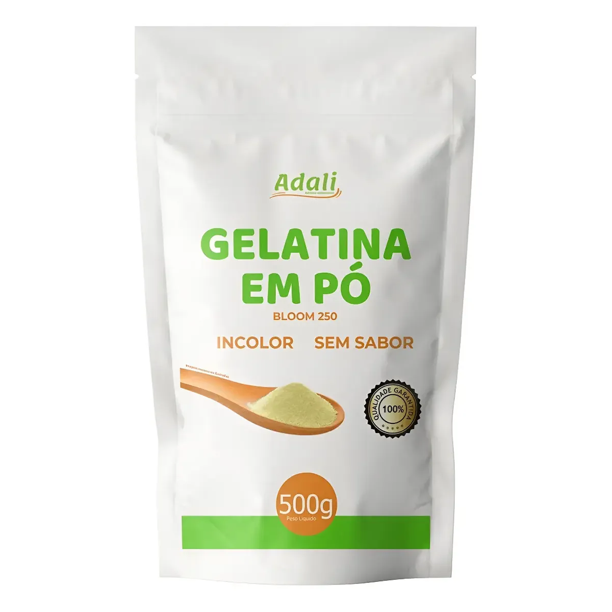 Gelatina Pura Incolor Sem Sabor Bloom 250 Adali