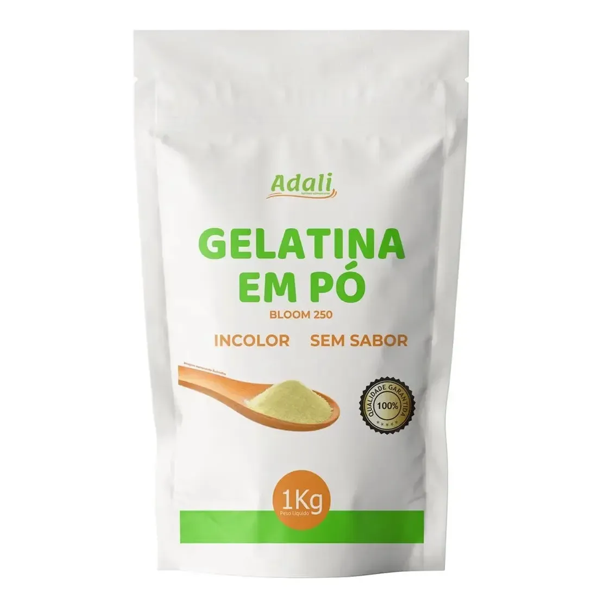 Gelatina Pura Incolor Sem Sabor Bloom 250 Adali