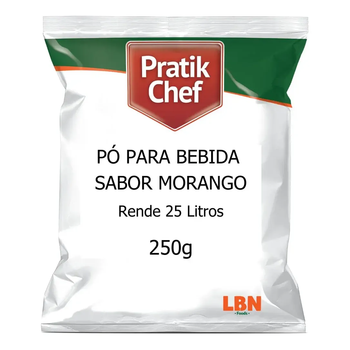 Refresco em pó Pratik Chef 250g - Food Service - Rendimento Cx/Fd 250 Litros