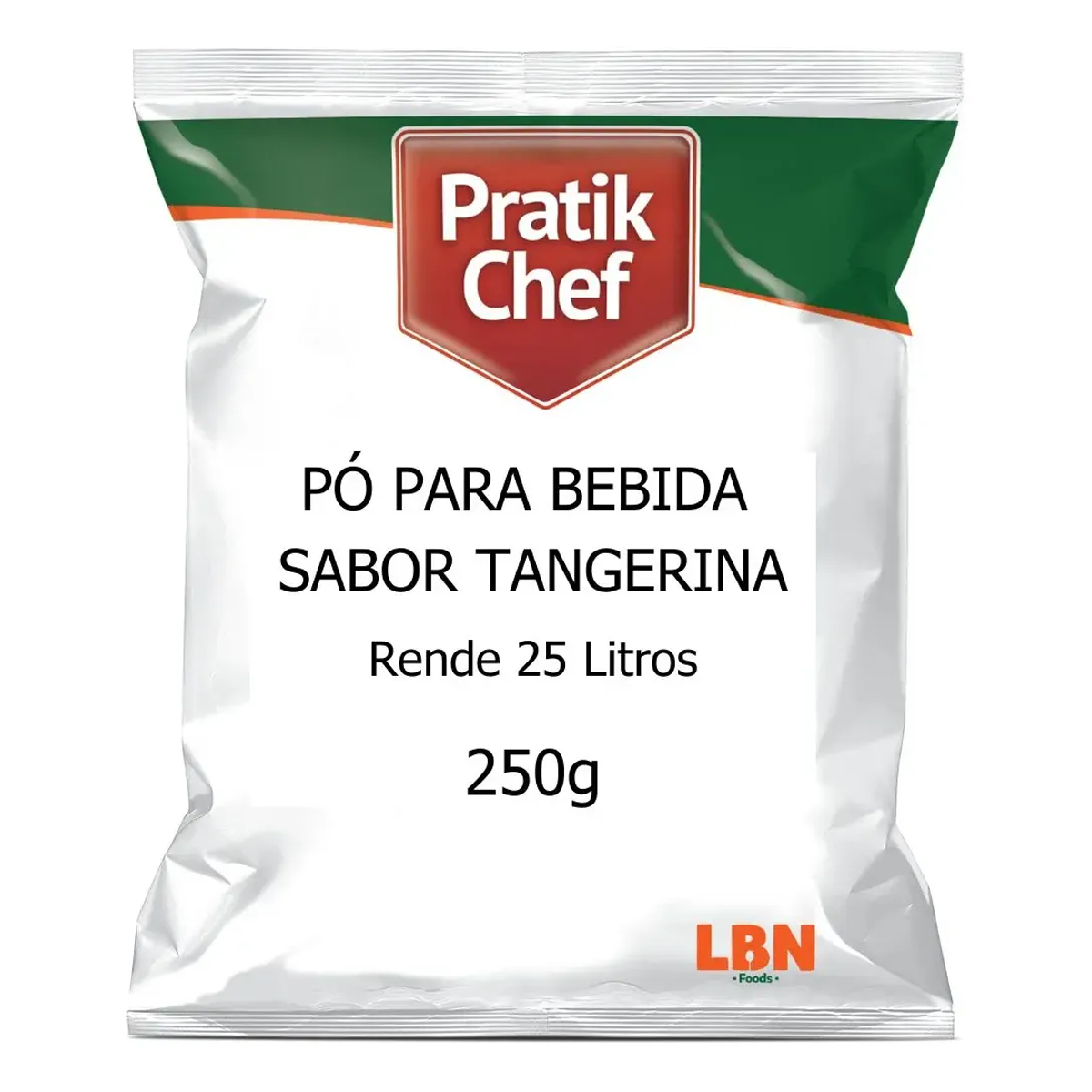 Refresco em pó Pratik Chef 250g - Food Service - Rendimento Cx/Fd 250 Litros