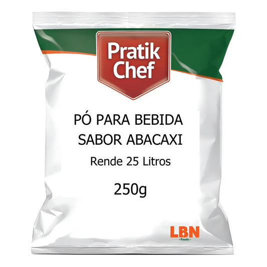 Refresco em pó Pratik Chef 250g - Food Service - Rendimento Cx/Fd 250 Litros